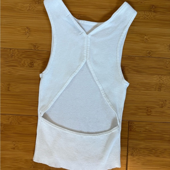 Zara White Open-Back Tank Top - Picture 3 of 4